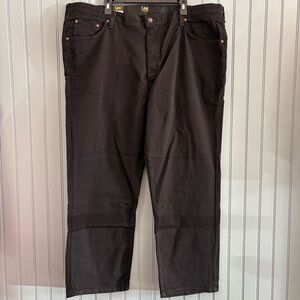 Lee Men's Black Relaxed Fit Straight Leg Jeans Size 46